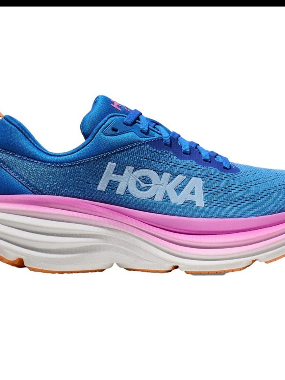 Hoka Women's Blue and Pink Cushion Running Shoe